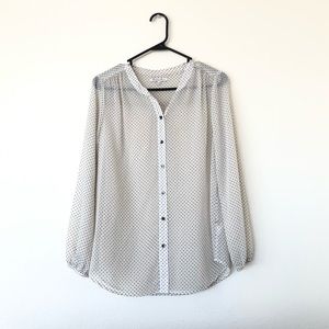Madewell Broadway&Broome Long Sleeve Sheer Blouse
